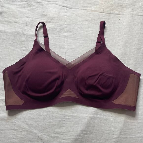 Honeylove Red Full-Coverage Bra with Wide Straps - Picture 1 of 5